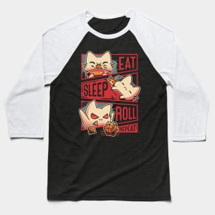 Roleplayer Routine - Kitten Dice Roll Baseball T-Shirt